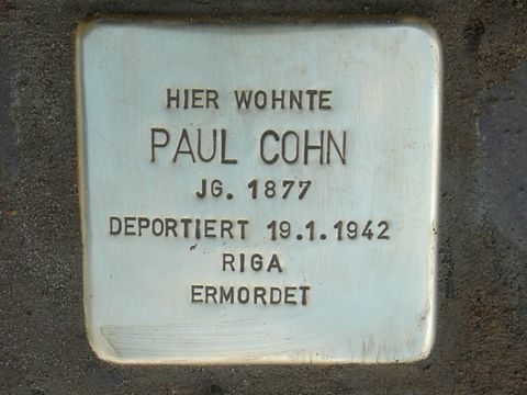 Stolperstein für Paul Cohn