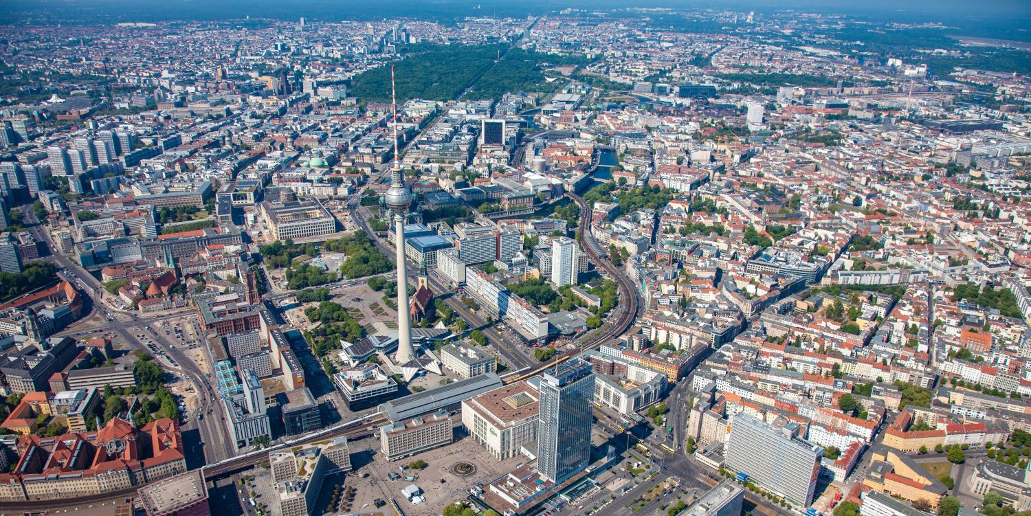 Luftbild Berliner Stadtzentrum, 2019