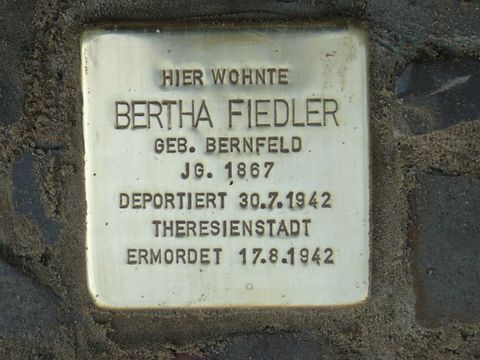 Stolperstein für Bertha Fiedler