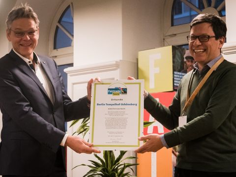 BzBm Oltmann und Marcelo Crescenti von Fairtrade Deutschland e.V. 