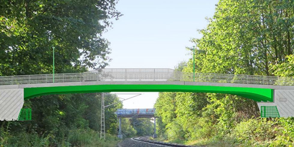 Visualisierung des Ersatzneubaus der Waldbacher-Weg-Brücke