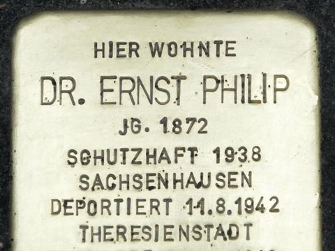 Stolperstein Dr. Ernst Philip, 2014