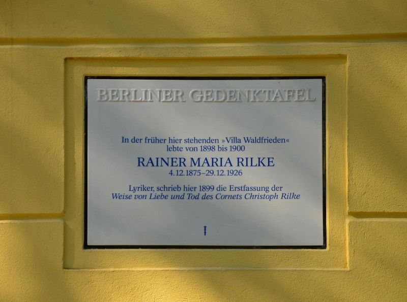 Gedenktafel für Rainer Maria Rilke, 9.7.2013, Foto: Raimund Müller