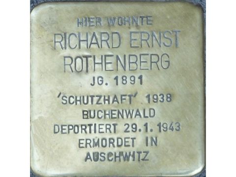 Bildvergrößerung: Stolperstein Richard Ernst Rothenberg
