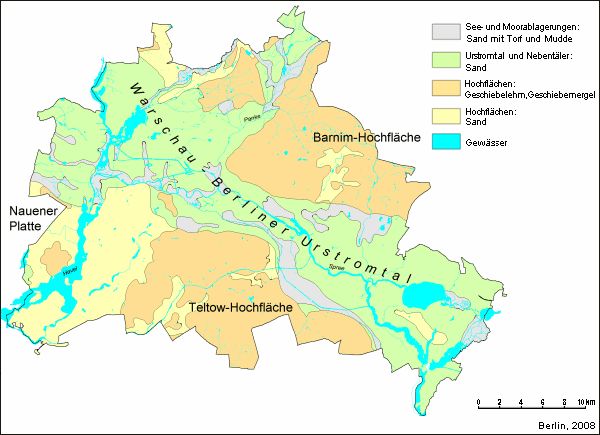 Abb. 5 Naturräulich-geomorphologische Unterteilung von Berlin