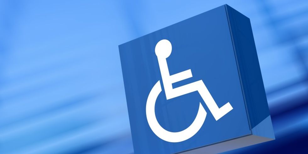 Internationales Zeichen für Zugangsmöglichkeit für behinderte Menschen