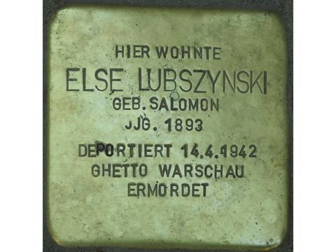 Stolperstein Else Lubszynski