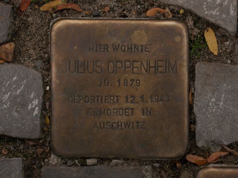 Stolperstein Julius Oppenheim, 25.08.2012