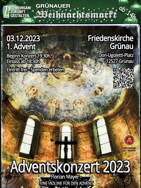 Bildvergrößerung: Plakat Adventskonzert Grünau 2023