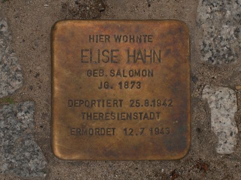 Stolperstein Elise Hahn, 10.06.2012