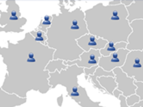 Karte mit Einheitlichen Ansprechpartnern in der EU