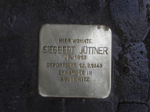 Stolperstein Siegbert Jüttner, Foto: F. Siebold