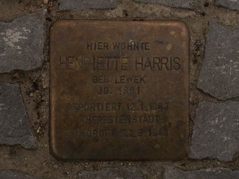 Stolperstein Henriette Harris, 22.07.2012