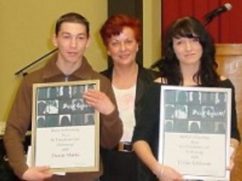 Preisverleihung 2008 - von links nach rechts: Denny Moritz, Christina Emmrich und Ulrike Schlanow