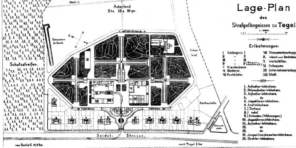 Lageplan Strafgefängnis Tegel 1903
