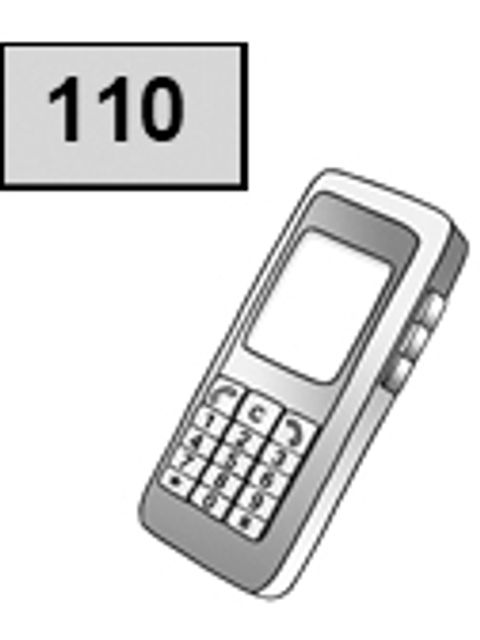 Handy mit Schriftzug 110