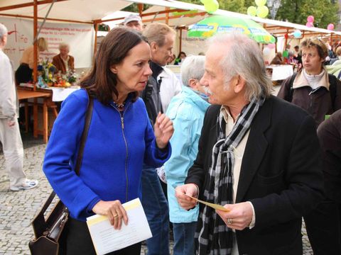 Martina Schmiedhofer mit Tilo Prückner