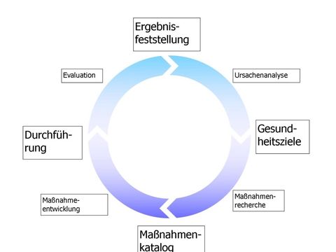 schematische Darstellung eines Regelkreises, der für die Gesundheitsplanung verwendet wird