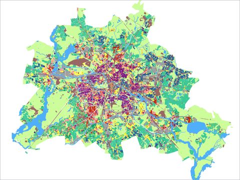 Berlinkarte Umweltatlas Stadtstruktur