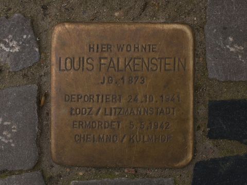 Stolperstein Louis Falkenstein, Foto: Bukschat & Flegel