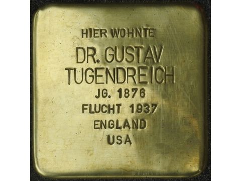 Bildvergrößerung: Stolperstein Dr. Gustav Tugendreich 