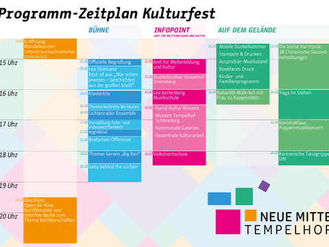 Bildvergrößerung: Programm-Zeitplan Kulturfest