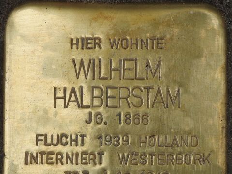 Bildvergrößerung: Stolperstein Wilhelm Halberstam