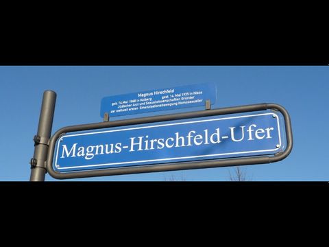 Straßenschild Magnus-Hirschfeld-Ufer