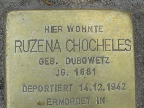 Stolperstein für Ruzena Chocheles