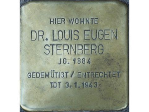 Bildvergrößerung: Stolperstein Dr. Louis Eugen Sternberg