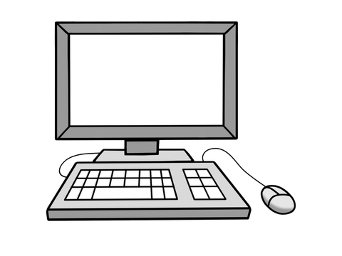 Computer-Bildschirm und Tastatur