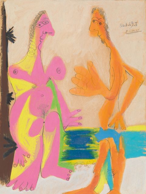 Pablo Picasso - Homme et femme nus debout
