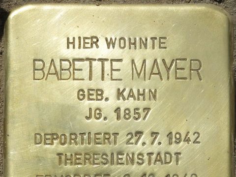 Stolperstein Babette Mayer