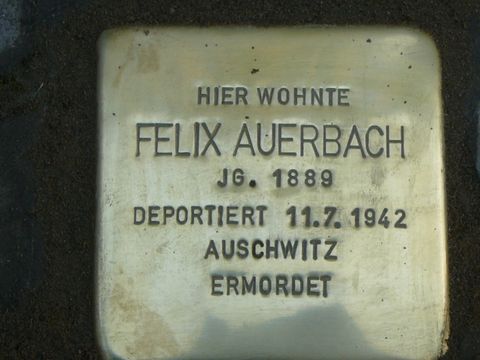 Stolperstein für Felix Auerbach