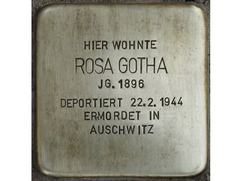 Bildvergrößerung: Stolperstein Rosa Gotha