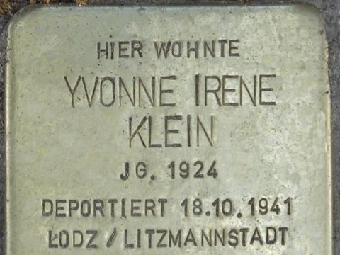 Stolperstein Yvonne Irene Klein