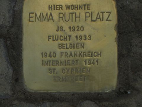 Stolperstein Emma Ruth Platz