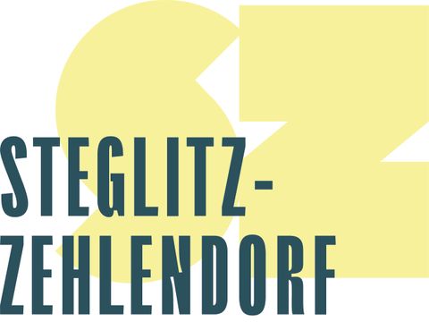 Logo des Raums für Beteiligung Steglitz-Zehlendorf (ohne Rand, grau/gelb)