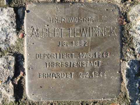 Stolperstein für Albert Lewinnek, 26.1.2012