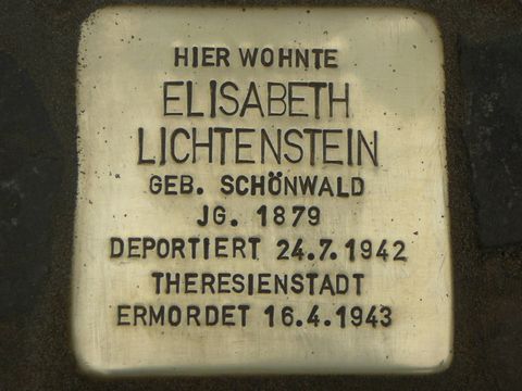 Stolperstein für Elisabeth Lichtenstein