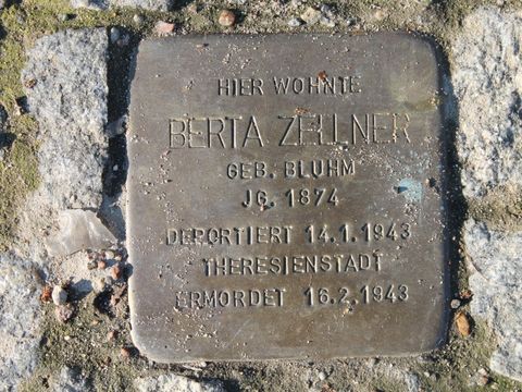 Stolperstein für Berta Zellner, 26.1.2012