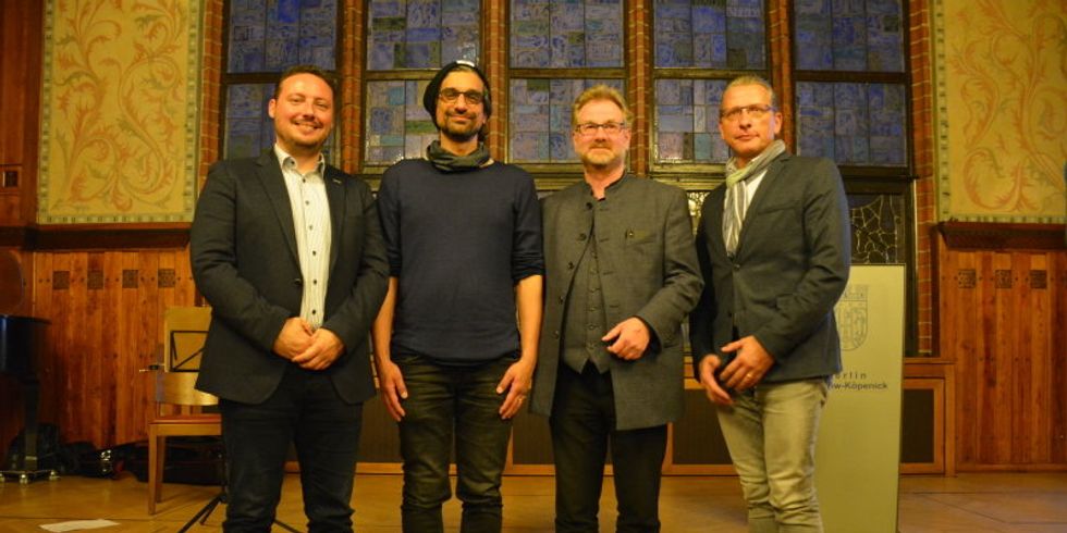 Steffen Sambill, Michael Raj Kunsmann, Prof. Dr.-Ing. Carsten Busch, Stefan Meiners (v.l.n.r.)