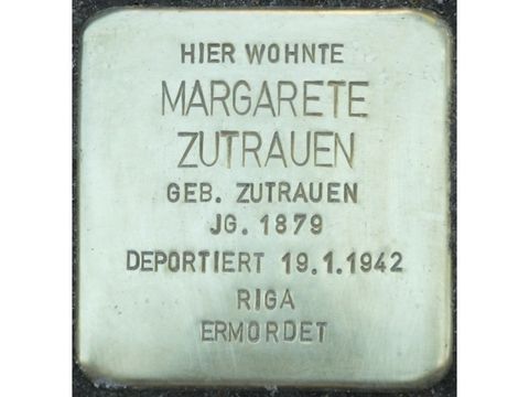 Stolperstein Margarete Zutrauen