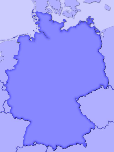 Deutschlandkarte blau