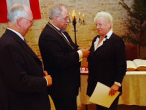 Jürgen Vogt, Konrad Birkholz und Ingrid Richter (von links nach rechts)