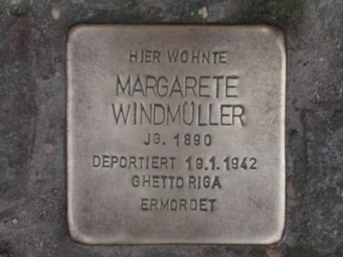 Stolperstein für Margarete Windmüller, Foto: F. Siebold
