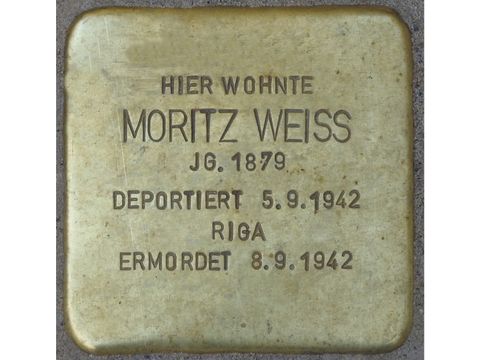 Stolperstein Moritz Weiss Dahlmannstraße 4