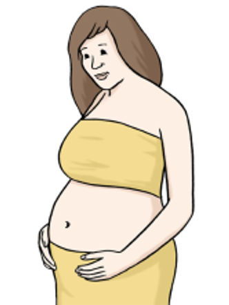 Illustration einer schwangeren Frau