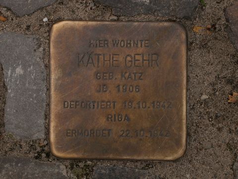 Stolperstein Käthe Gehr, 25.08.2012