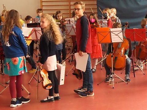Ensembletag im Eliashof 22 Kinderorchester, Streichinstrumente